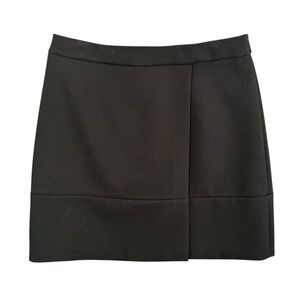 Kate Spade Womens Black A-Line Faux Wrap Mini Skirt Size 12 Work‎ Career Chic